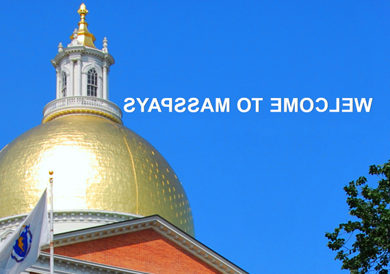MA State House with words Welcome to 质量pays